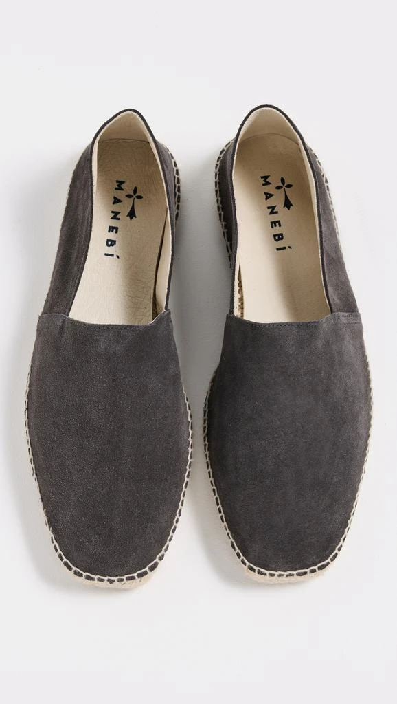 Manebi Suede Square Toe Espadrilles 3