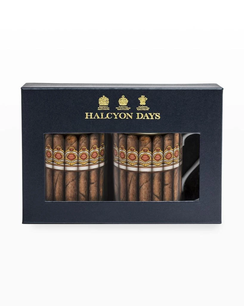 Halcyon Days Cigars Mugs, Set of 2 1