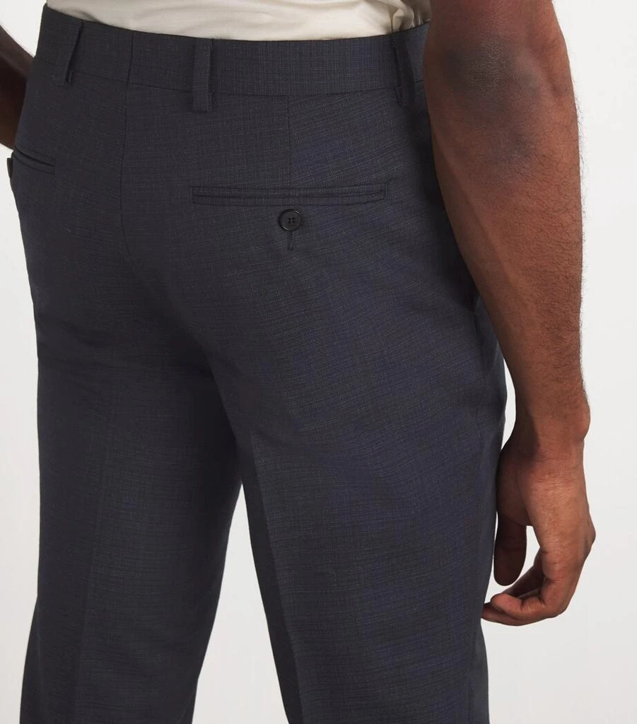 Sandro Paris Virgin Wool Check Straight Trousers 6
