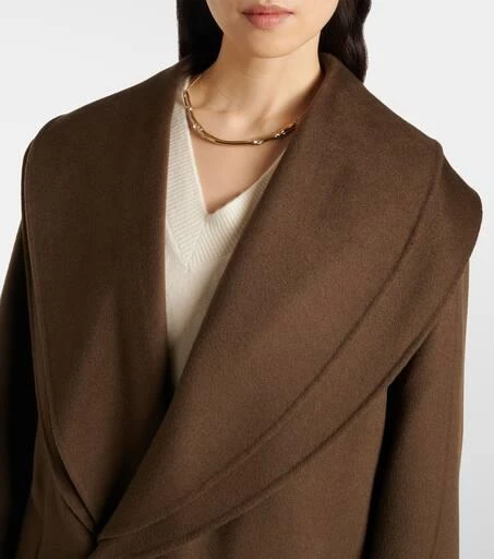 Róhe Scarf-detail wool coat 6