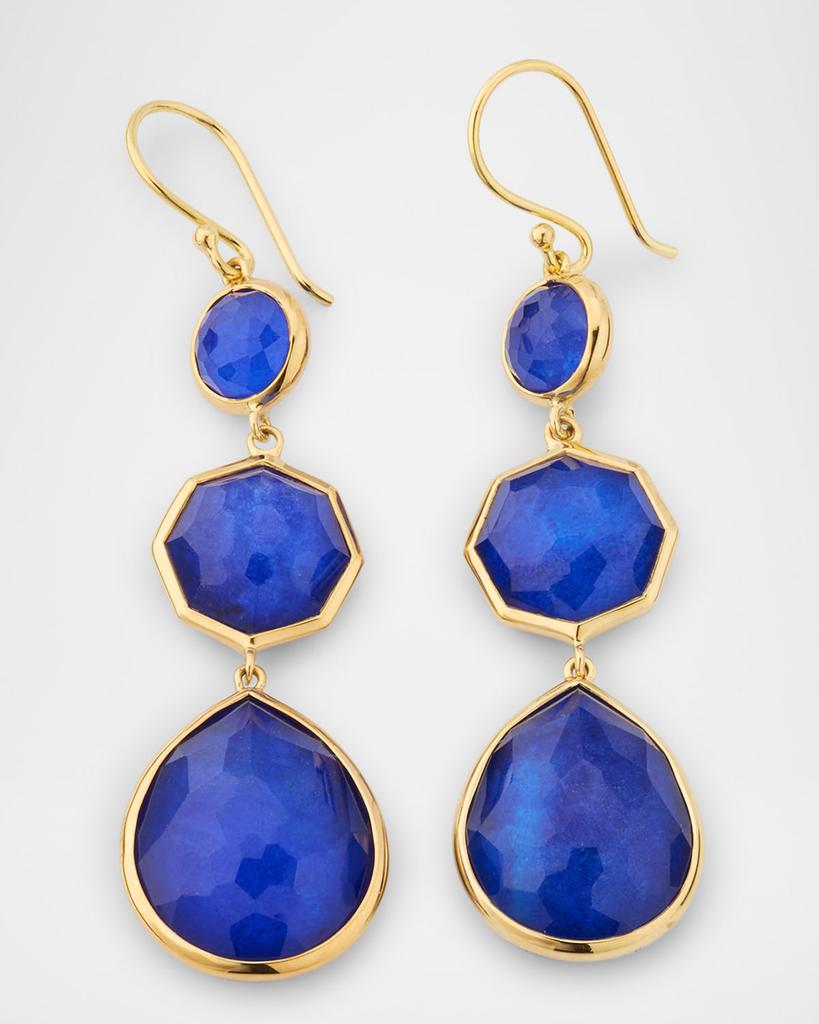 Ippolita Rock Candy Small Crazy 8s Lapis Doublet Earrings in 18K Gold