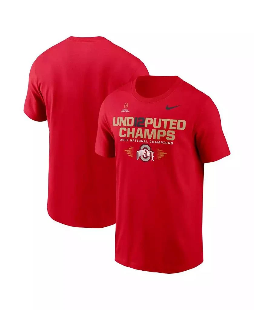 NIKE Men's Scarlet Ohio State Buckeyes College Football Playoff 2024 National Champions UND12PUTED T-Shirt 1