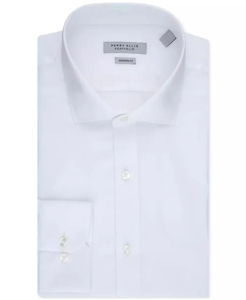 Perry Ellis Perry Ellis Men
s Modern-Fit Lux Twill Solid Dress Shirt 1