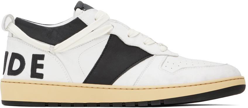 Rhude White & Black Rhecess Low Sneakers