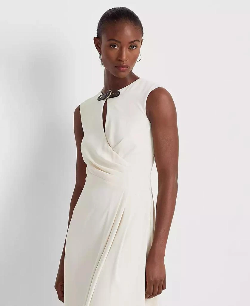 Ralph Lauren Women's Faux-Leather-Buckle A-Line Dress 4
