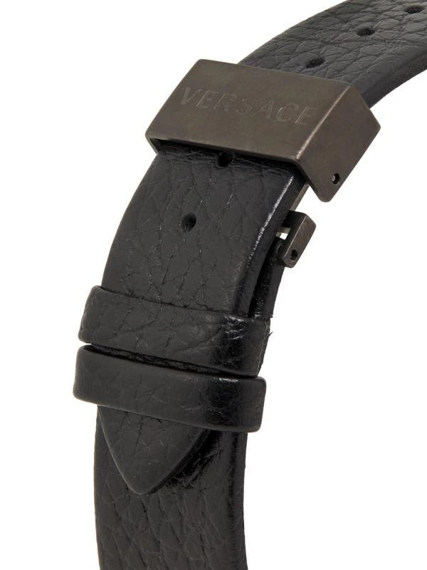 Versace Medusa Infinite Stainless Steel Case 
Leather Strap Watch/45MM 4