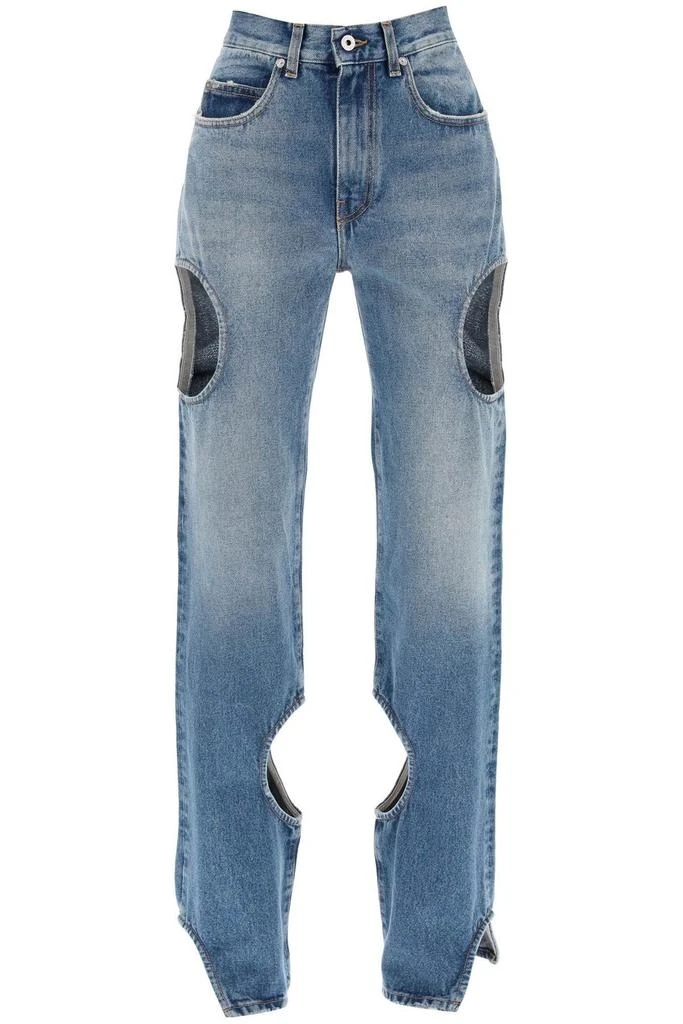 Off-White Off White Cut-Out High-Rise Jeans 1