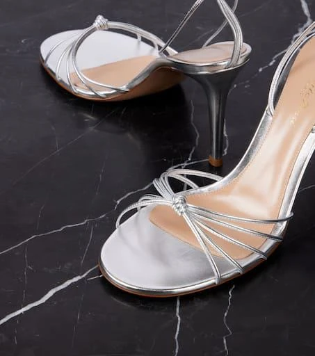 Gianvito Rossi Metallic leather sandals 5