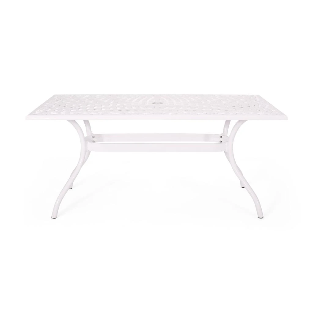 Streamdale Furniture Streamdale Elegant Lattice Design Cast Aluminum Outdoor Dining Table 2