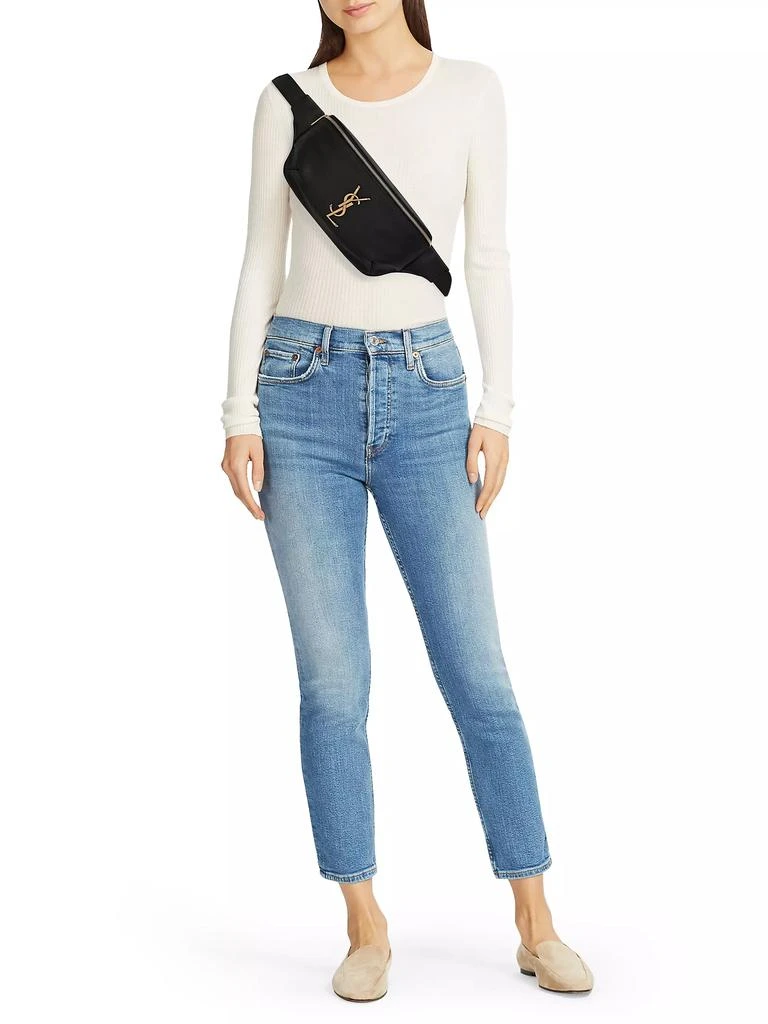 Yves Saint Laurent Cassandre Classic Belt Bag In Grain De Poudre Embossed Leather 2