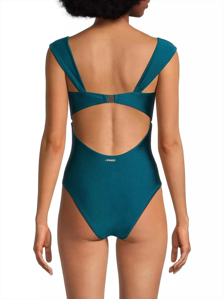 Milly Betsy Gloss Bandeau One-Piece Swimsuit 5