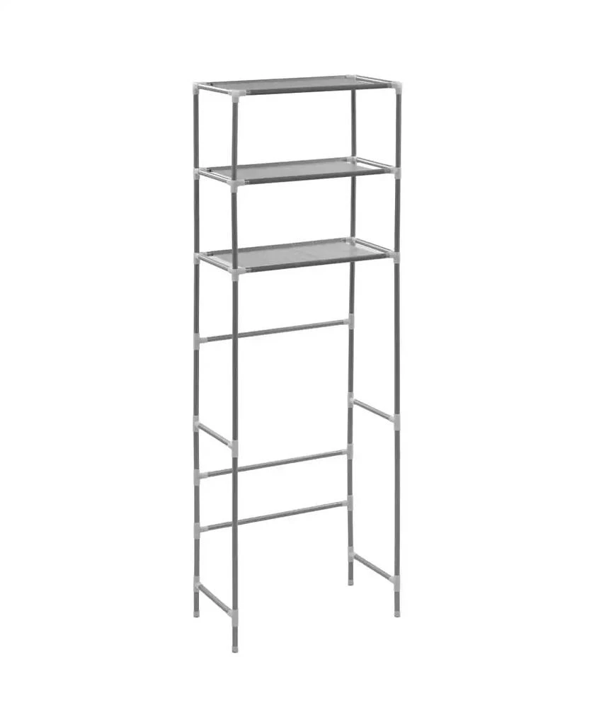 vidaXL 3-Tier Storage Rack over Toilet Silver 20.9"x11"x66.5"