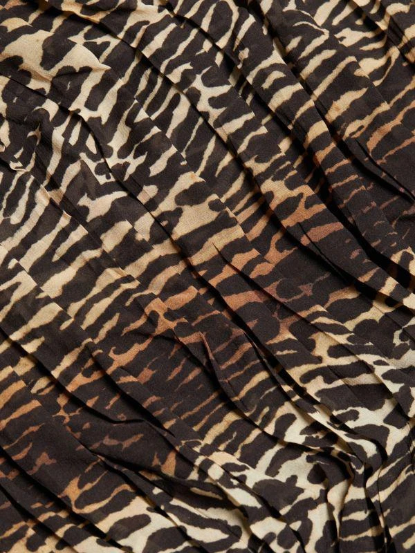 Rixo Golden Leopard Stretch Silk Mini Dress 4