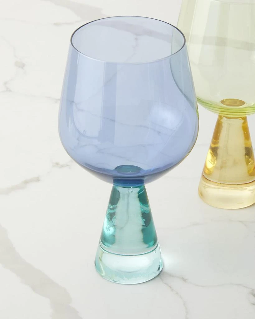 Neiman Marcus Two-Tone Multicolor Wine Glasses, Set of 6 2