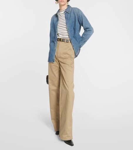 Nili Lotan Quentin high-rise cotton flared pants 2