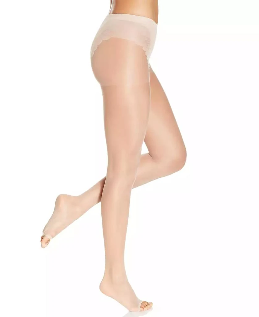 Hue Women's Toeless Control Top Pantyhose with Lace Panty 1