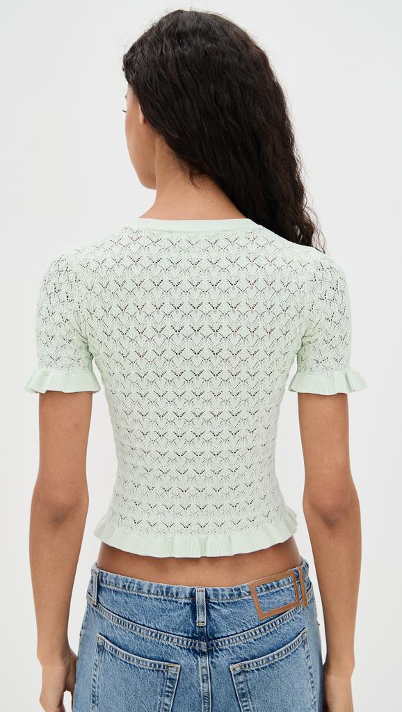 Sea Rue Fine Gauge Knit Short Sleeve Sweater