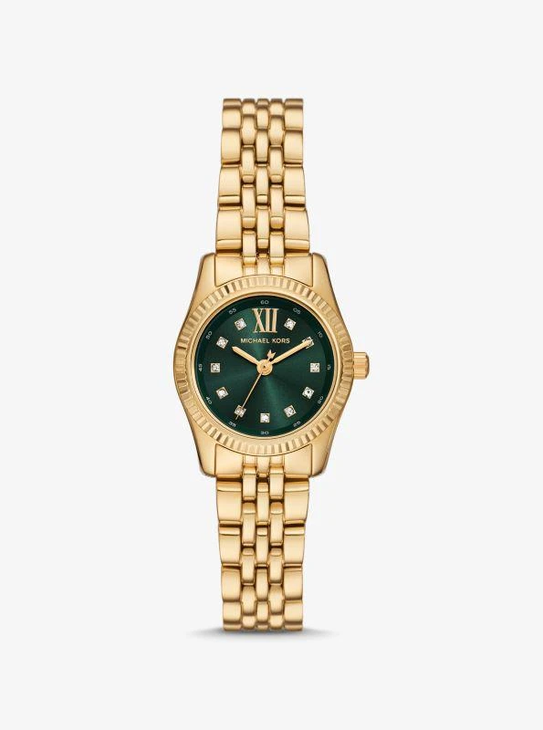Michael Kors Petite Lexington Pavé Gold-Tone Watch 1