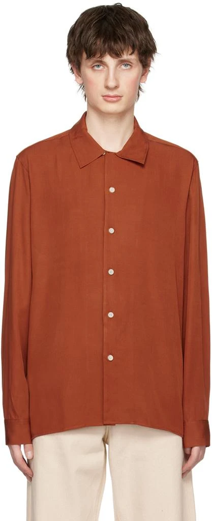 CMMN SWDN Red Rami Shirt 1