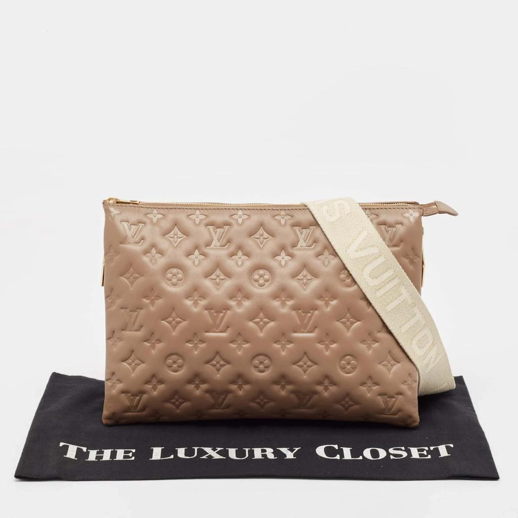 Louis Vuitton Louis Vuitton Taupe Monogram Puffy Leather Coussin MM Bag 10