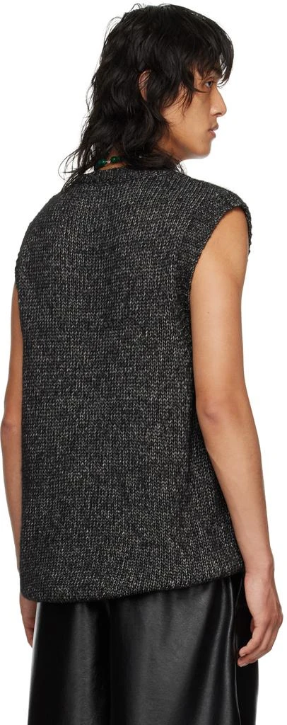 LU'U DAN Black & Gray Intarsia Vest 3