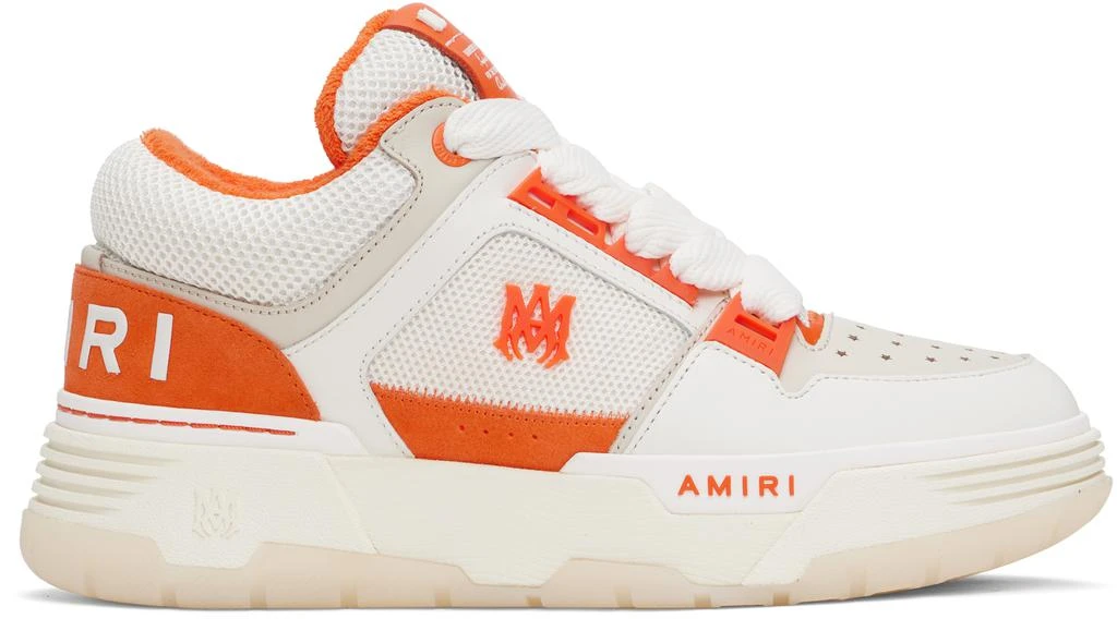 AMIRI White & Orange MA-1 Sneakers 1