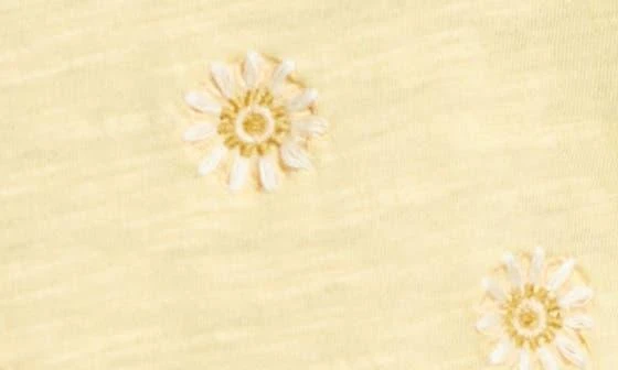 Lucky Brand Daisy All Over Embroidered Cotton Tee 7