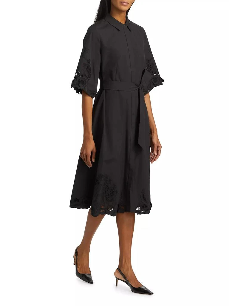 Kobi Halperin Monty Cotton Poplin Tie-Waist Midi-Shirtdress 4