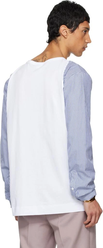 Dries Van Noten White Contrast Sleeves T-shirt 3