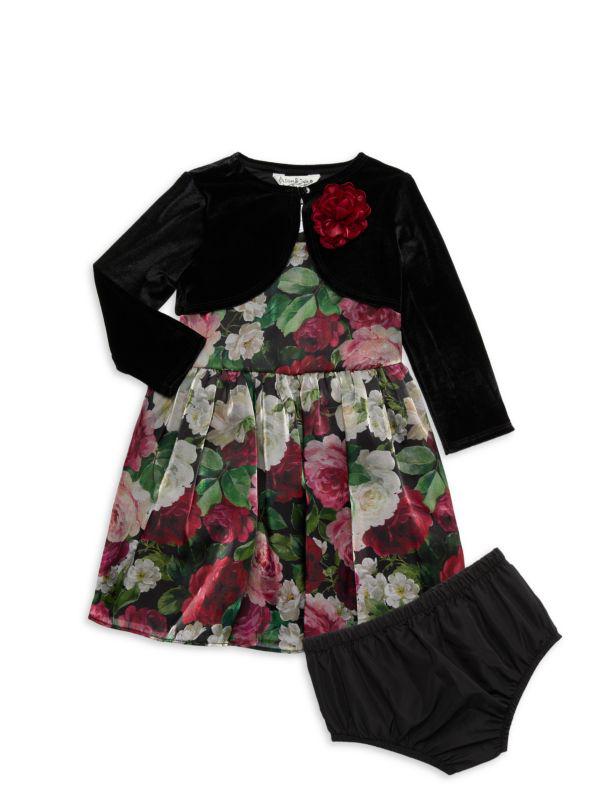 Pippa & Julie Baby Girl's 3-Piece Dress, Bolero Jacket & Bloomers Set