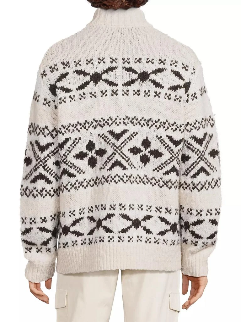 Vince Fair isle-Style Wool-Blend Knit Sweater 5