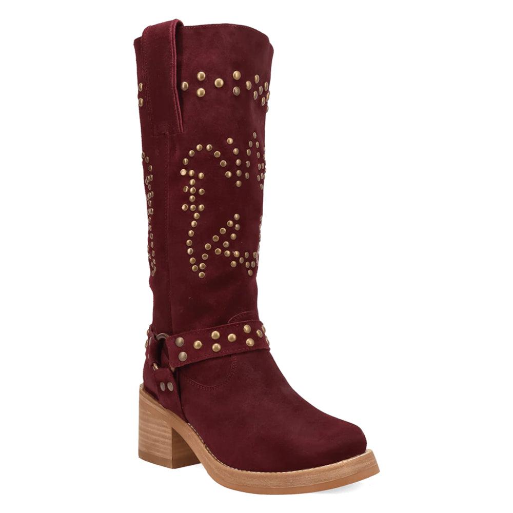 Dingo Troubadour Studded Round Toe Pull On Boots