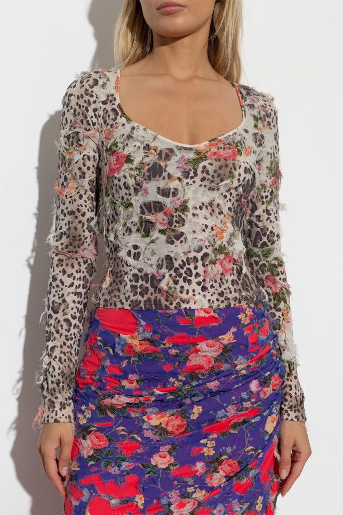 Diesel Top with floral motif T-FLOBIS 3