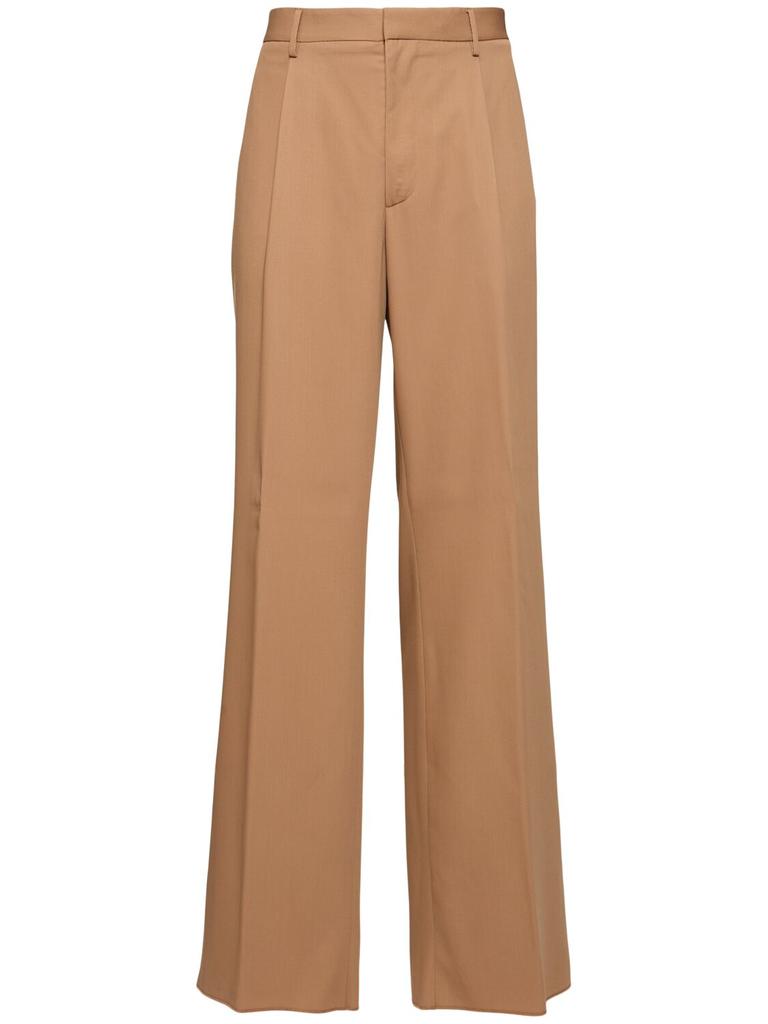 LARDINI Miami Crepe Gabardine Wool Pants