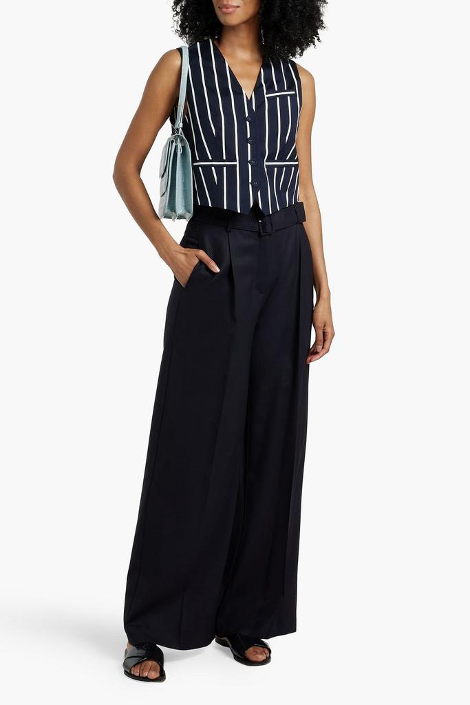 VERONICA BEARD Bennet striped cotton-blend vest