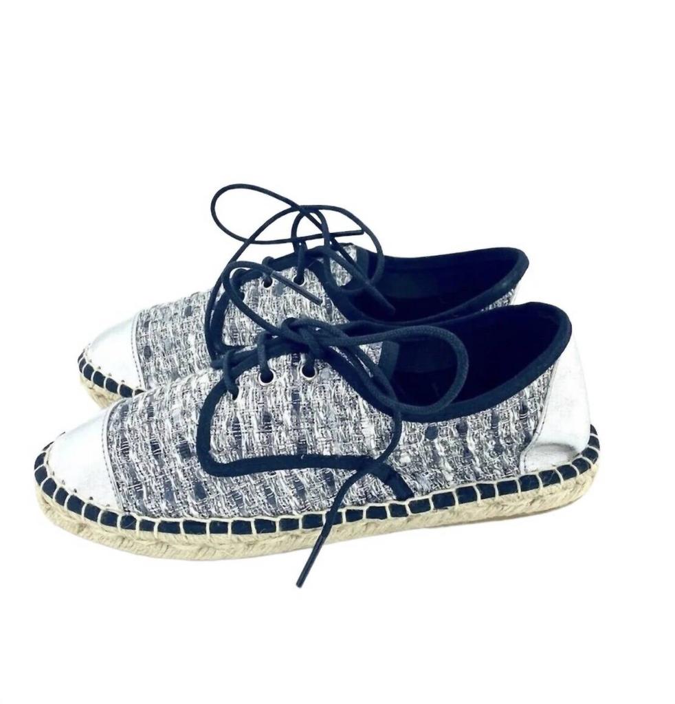 CUPLÉ Women's Lace Up Espadrille Shoes In Silver