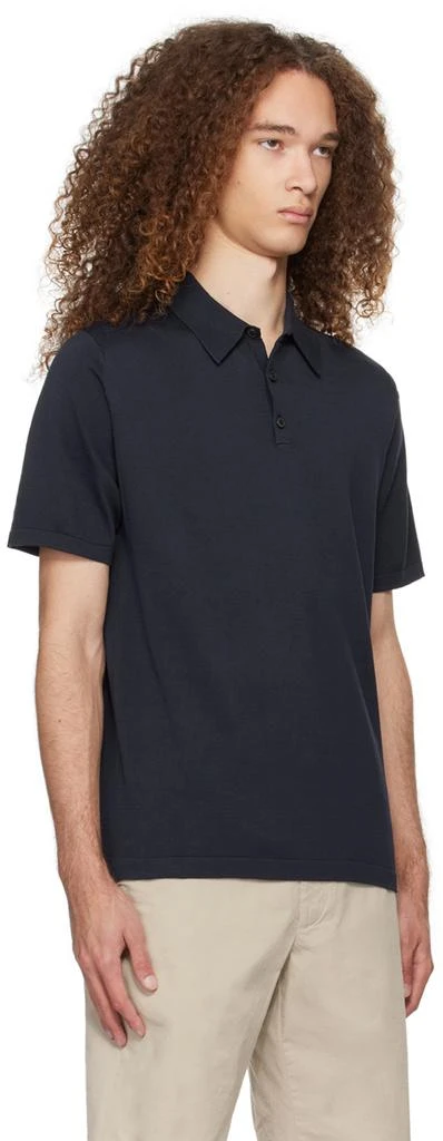 Sunspel Navy Three-Button Polo 2