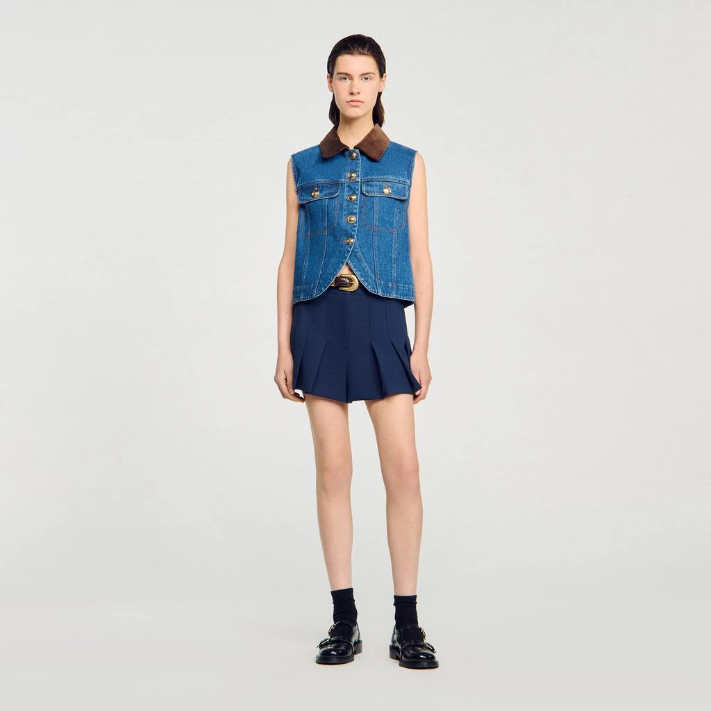 Sandro Sleeveless denim jacket 1
