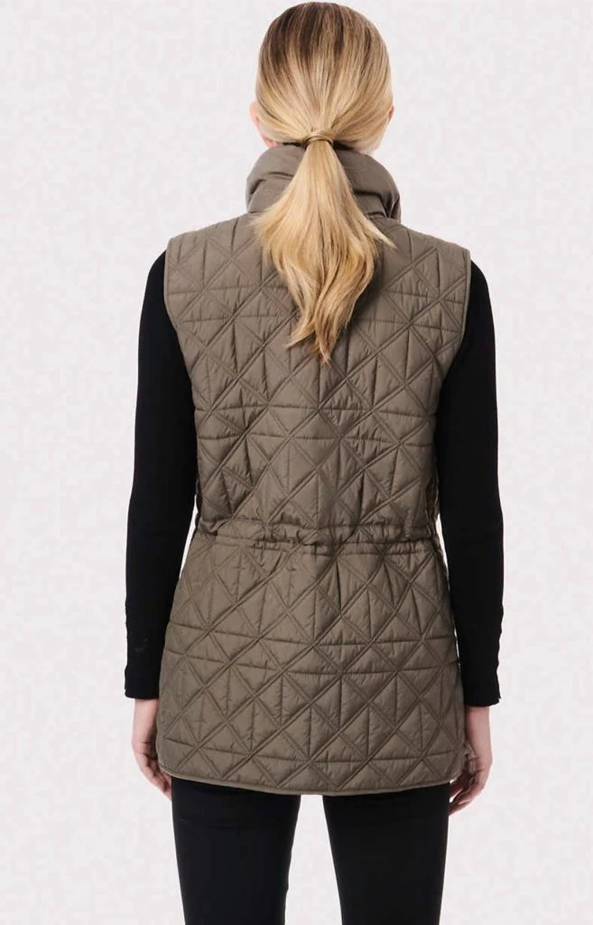 Bernardo Glamp Utility Puffer Vest In Liquid Metal 3