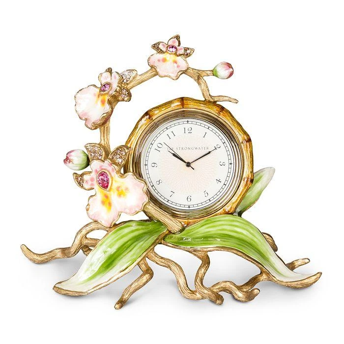 Jay Strongwater Tara Orchid Clock 1