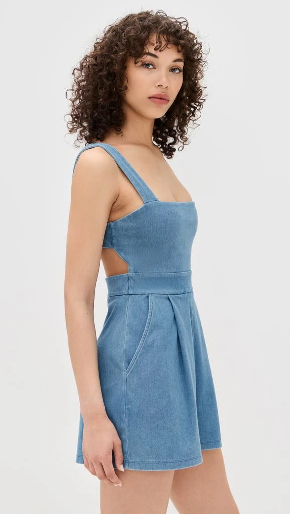 Susana Monaco Stretch Denim Apron Romper 3