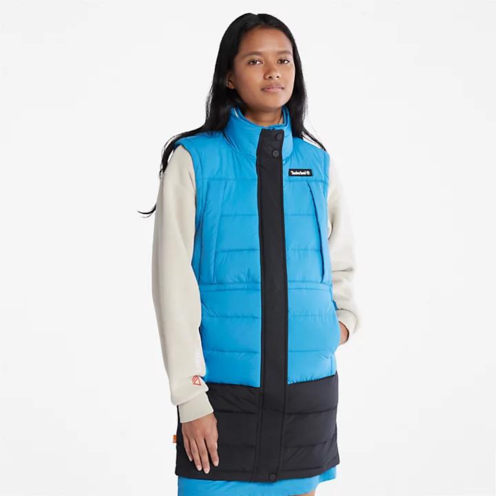 Timberland Long Puffer Gilet for Women in Blue