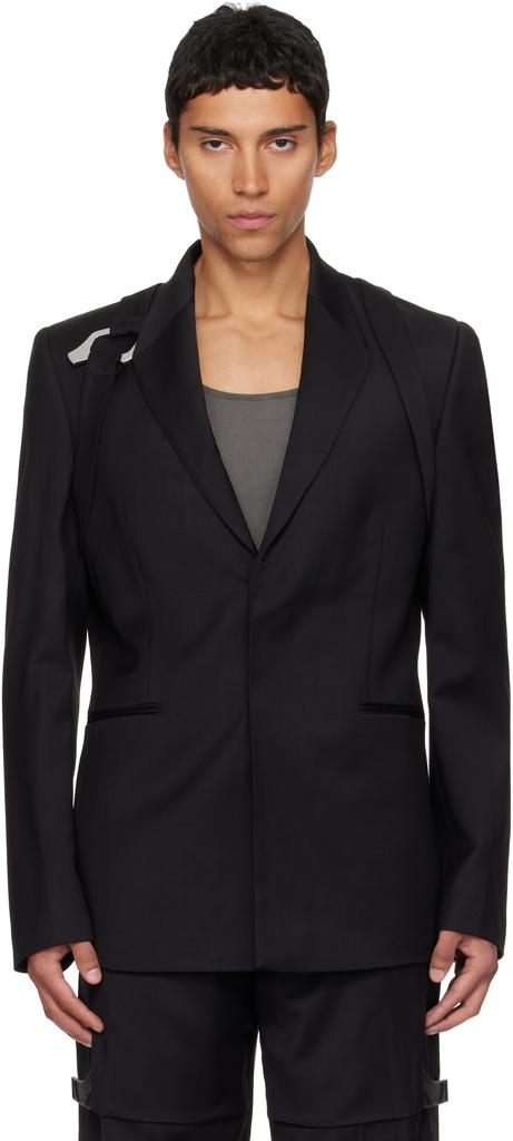 Heliot Emil Black Glassine Blazer