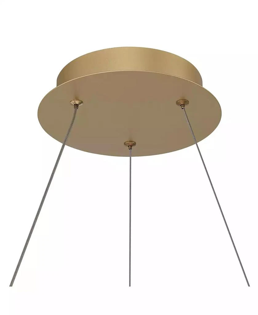Possini Euro Design Cafferty Sanded Ring Pendant Modern Dimmable LED Fixture for Dining Room Kitchen Island 6