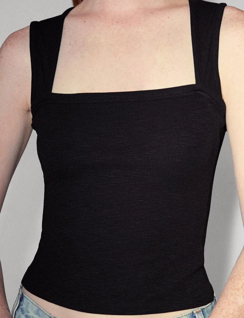 Pixie Market Black Square Neck Tank Top 3