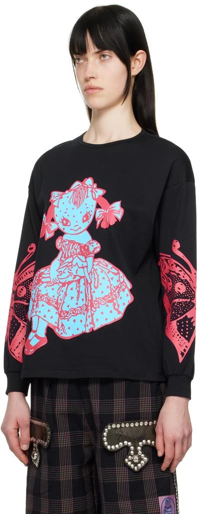 CHOPOVA LOWENA Black Dotty Oversized Jersey T-shirt 4