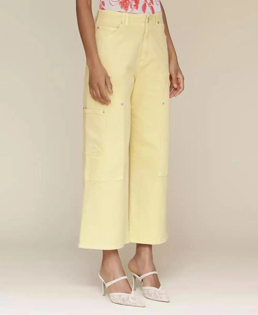 Avec Les Filles Women's High-Waist Cropped Carpenter Jeans 3