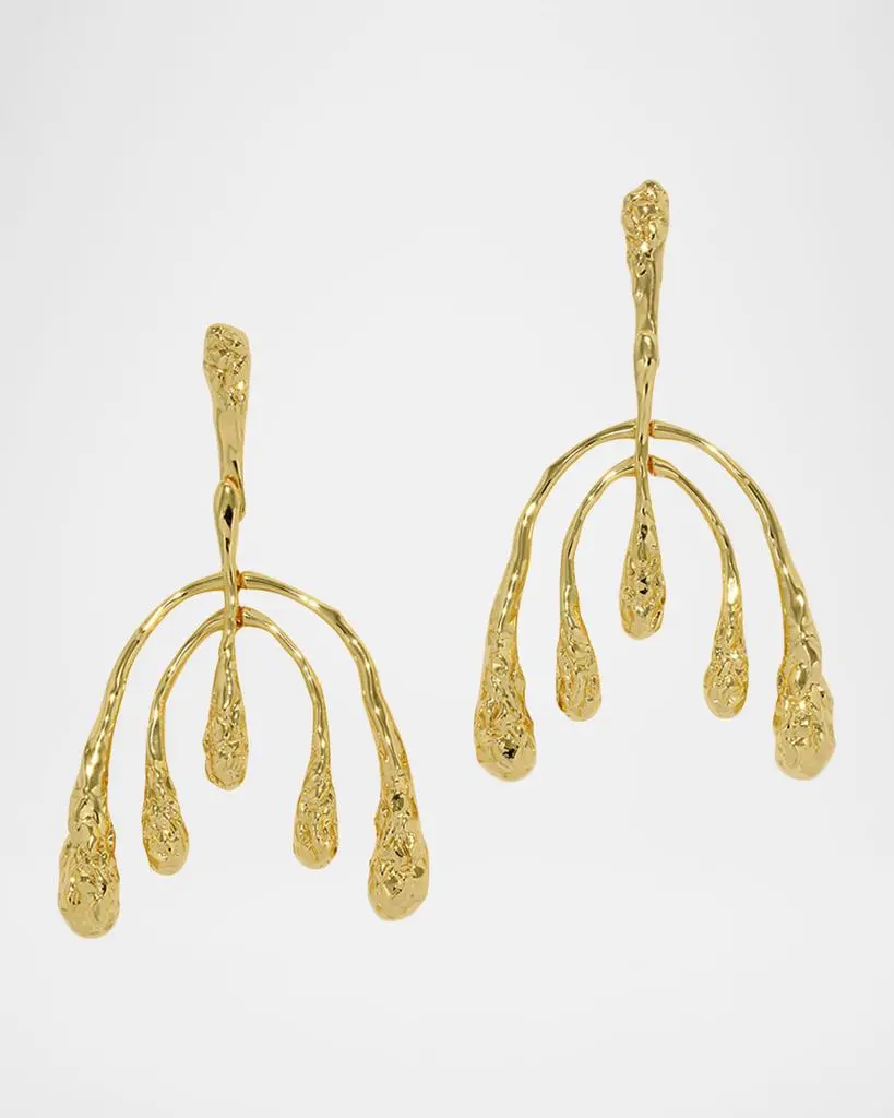Alexis Bittar Brut Gold Mobile Earrings