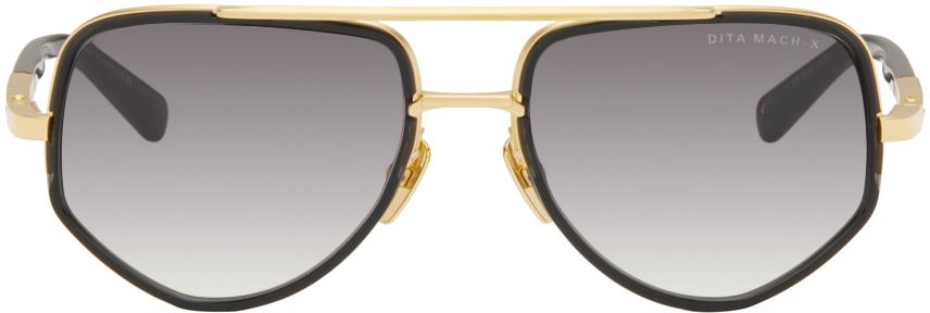 Dita Gold & Black Mach-X Sunglasses