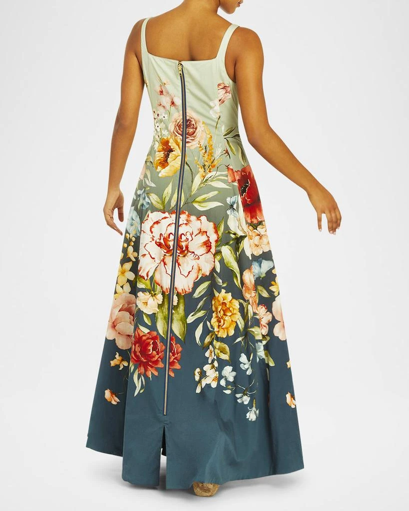 Mestiza New York Thalia Reversible Floral-Print Ombre Gown 3